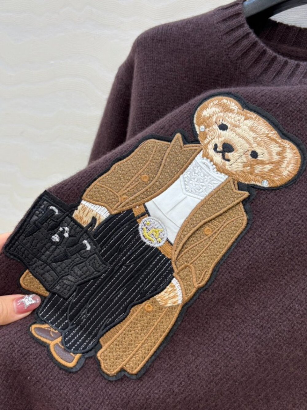 Polo Ralph Lauren Bear Sweater Brown Teddy Bear Knit Pullover - Picture 3 of 6